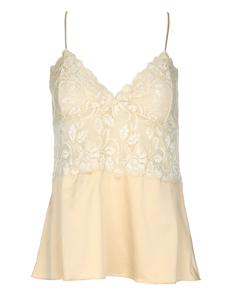 Banana Republic beige latte lace detailed camisole - M