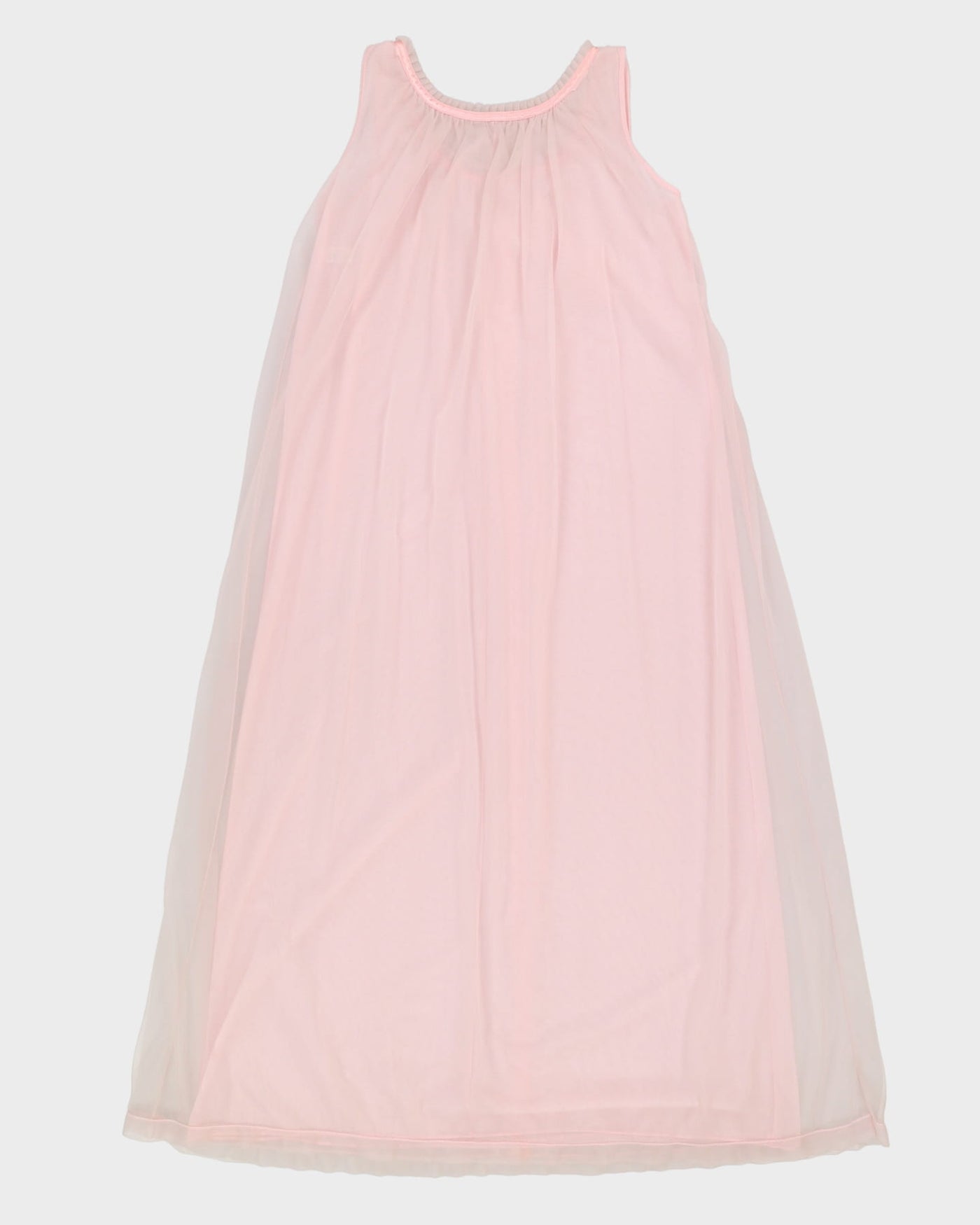 1960s pink layered slip dress - M