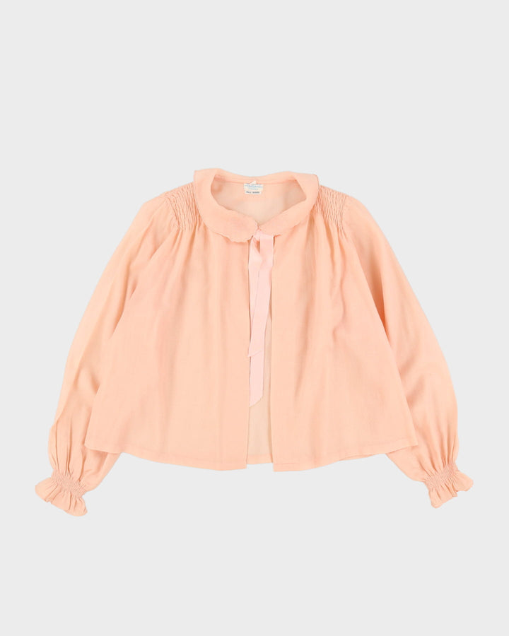 1940s Fine Wool Bed Jacket - M / L