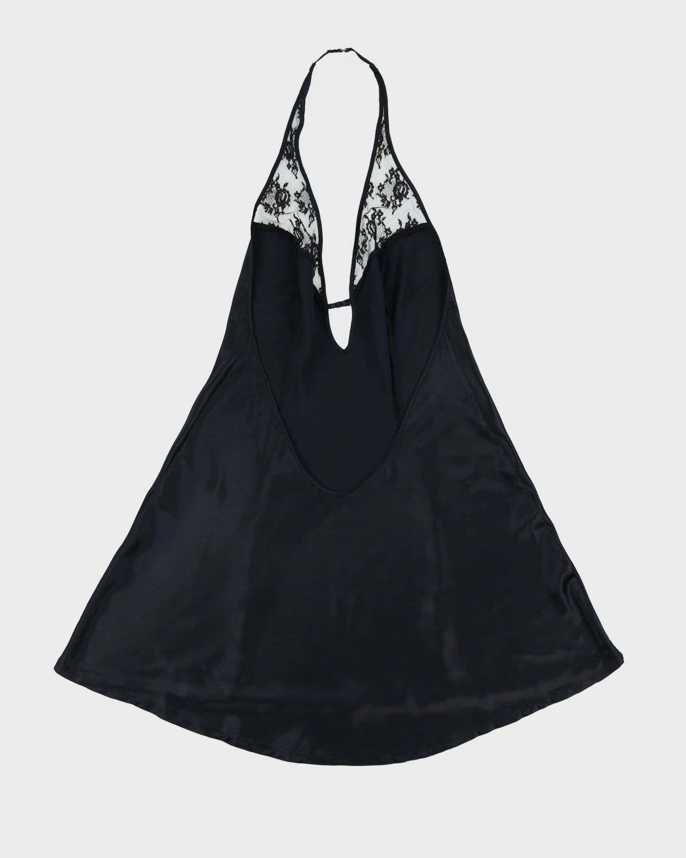 Victoria's Secret Black Halter Neck Slip Dress - L