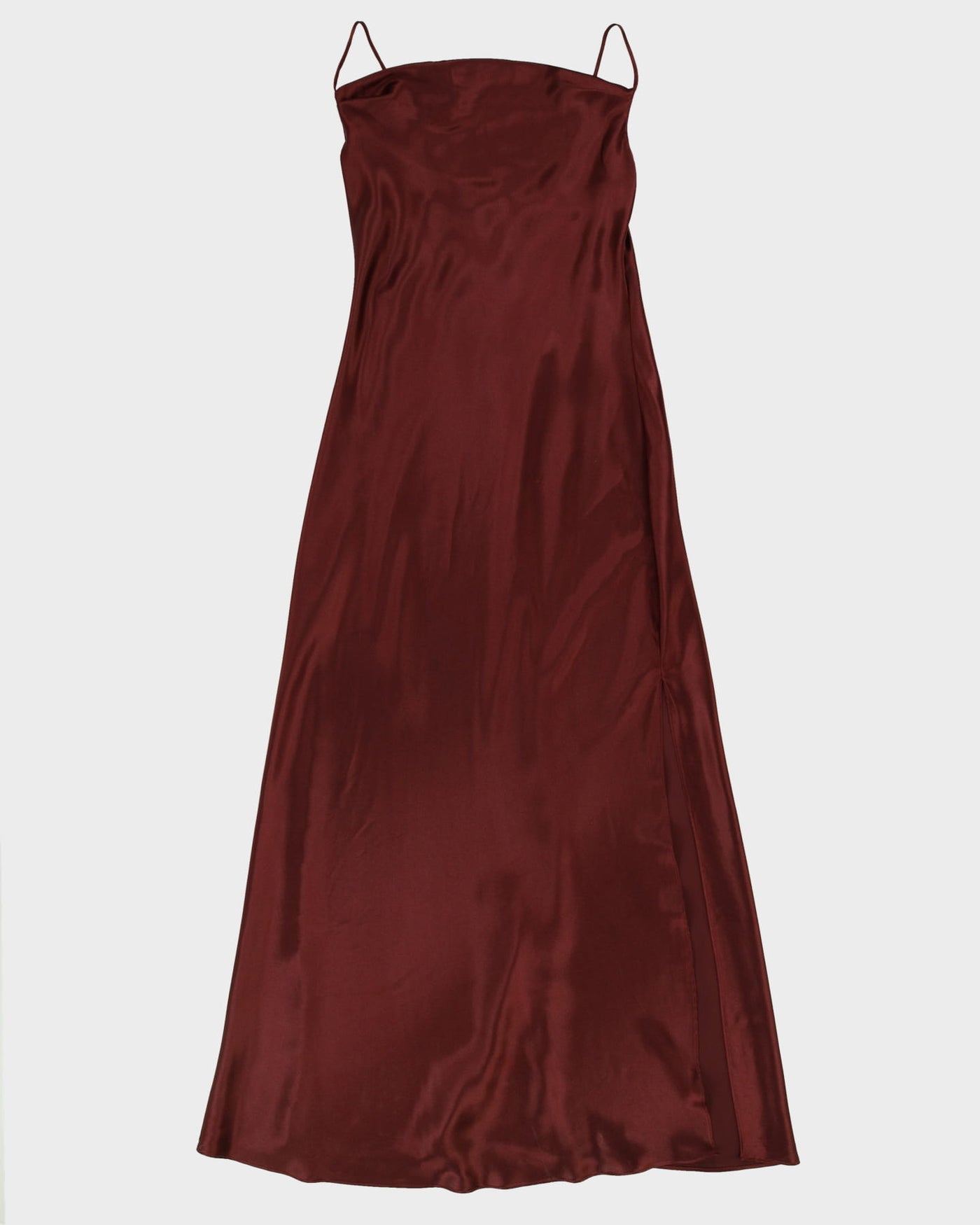 Burgundy Maxi Slip Dress - L