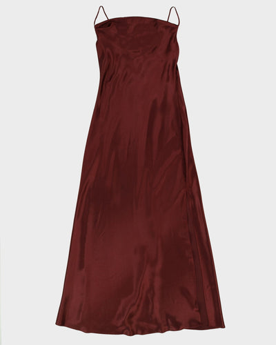 Burgundy Maxi Slip Dress - L
