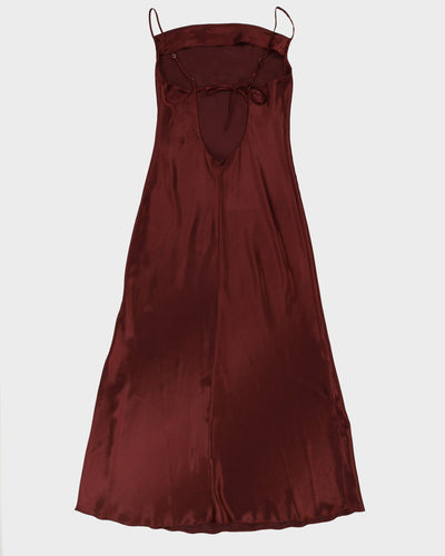 Burgundy Maxi Slip Dress - L