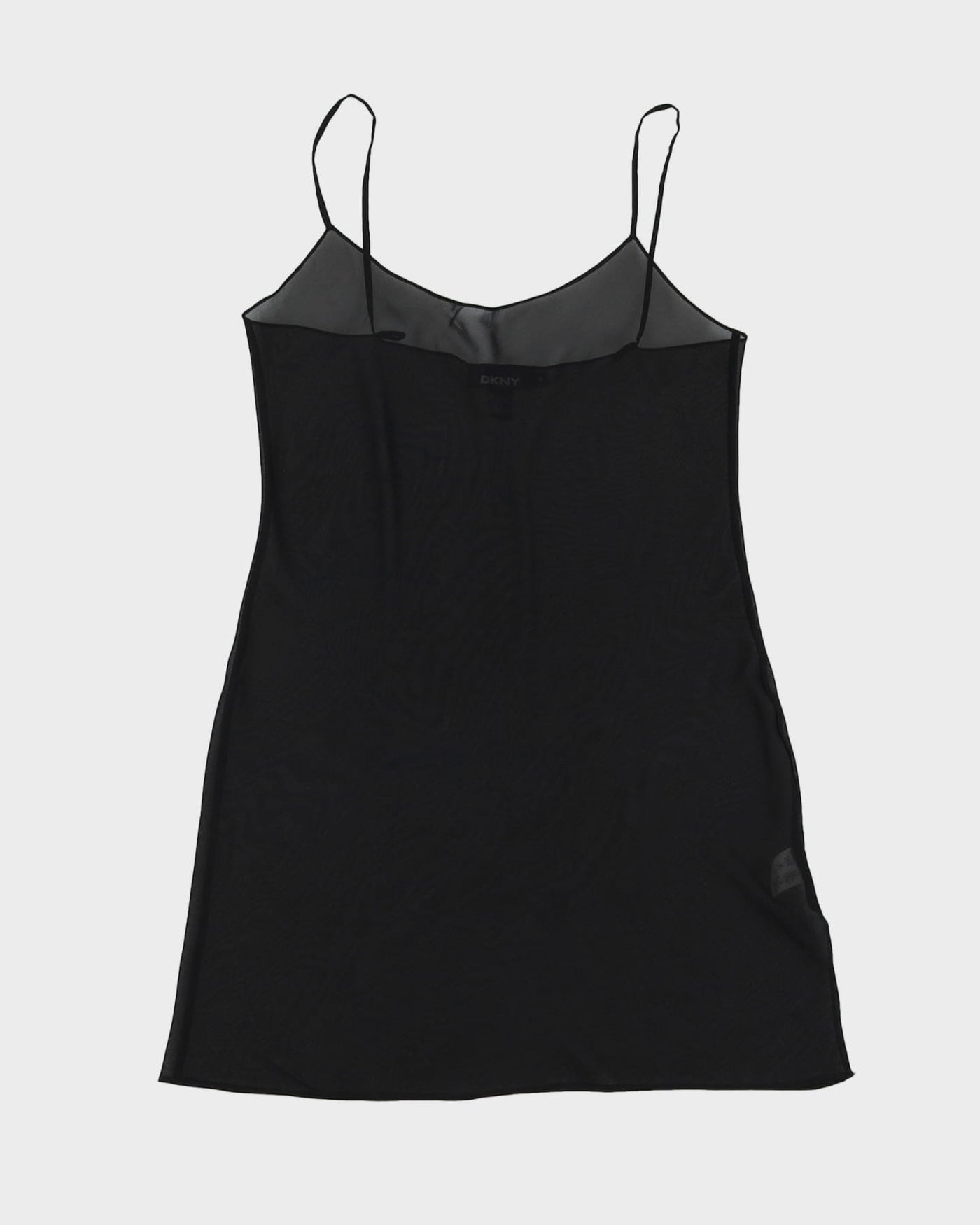 DKNY Sheer Black Slip Dress - S