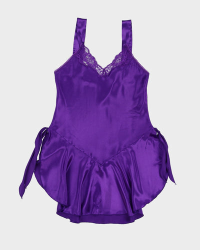 Vintage 1990s Purple Lingerie Slip Dress - S