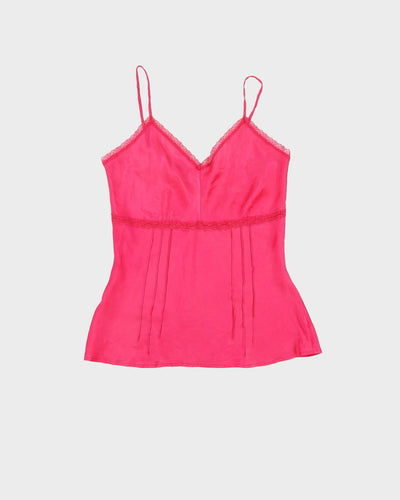 Y2K Pink Silk Cami Top - S