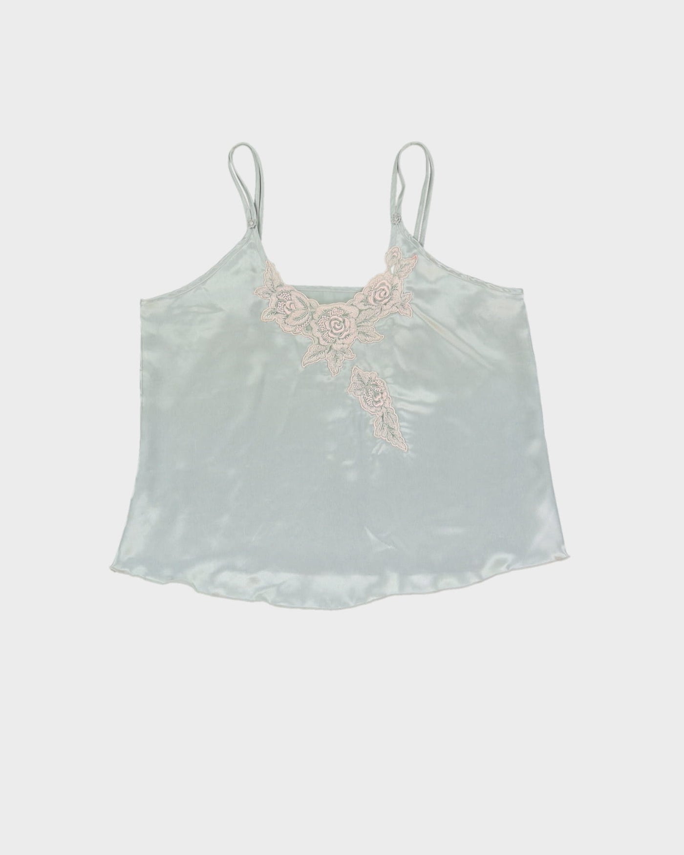 Green With Floral Lace Cami Top - XS