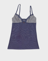 Diesel Blue Netting Cami Top - XS