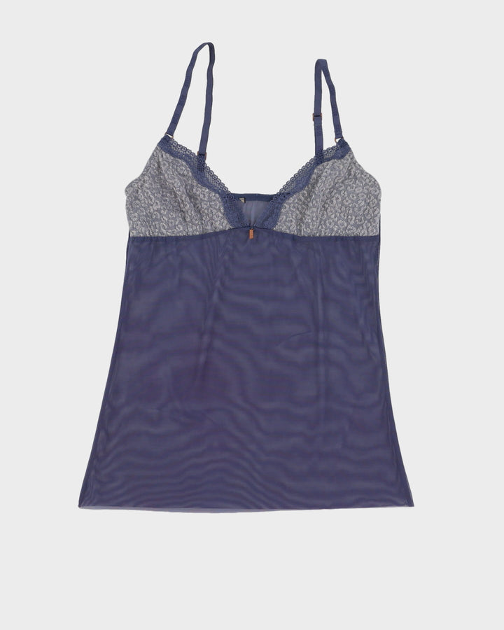 Diesel Blue Netting Cami Top - XS