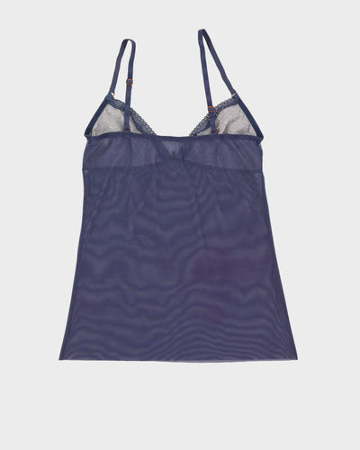 Diesel Blue Netting Cami Top - XS