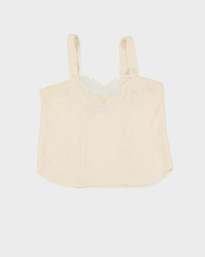 Cream Silk Cami Top - S