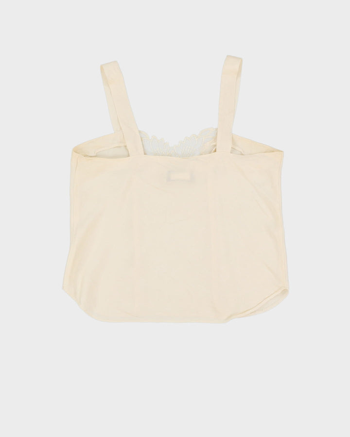 Cream Silk Cami Top - S