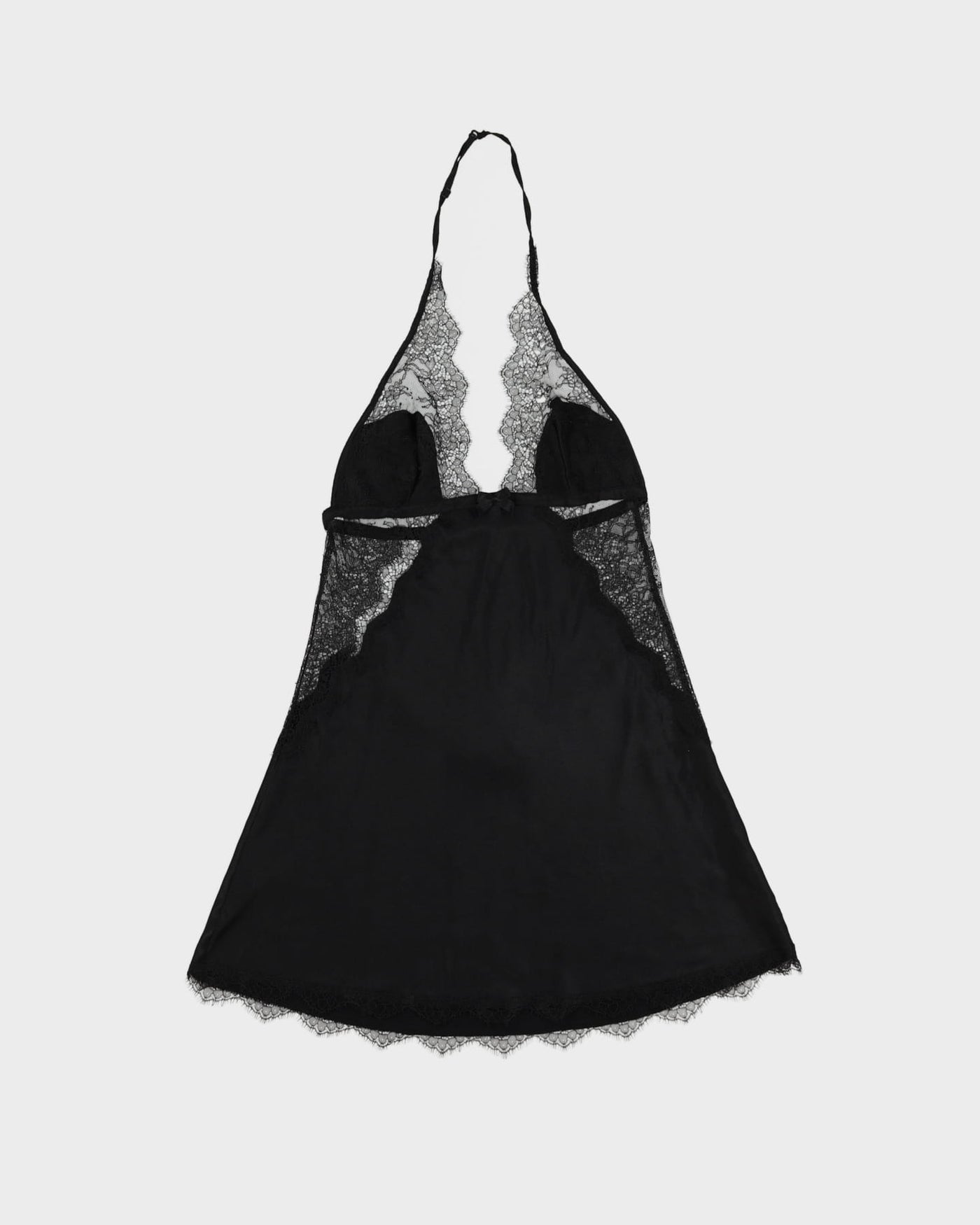 Victoria's Secret Black Halter Slip Dress - XS