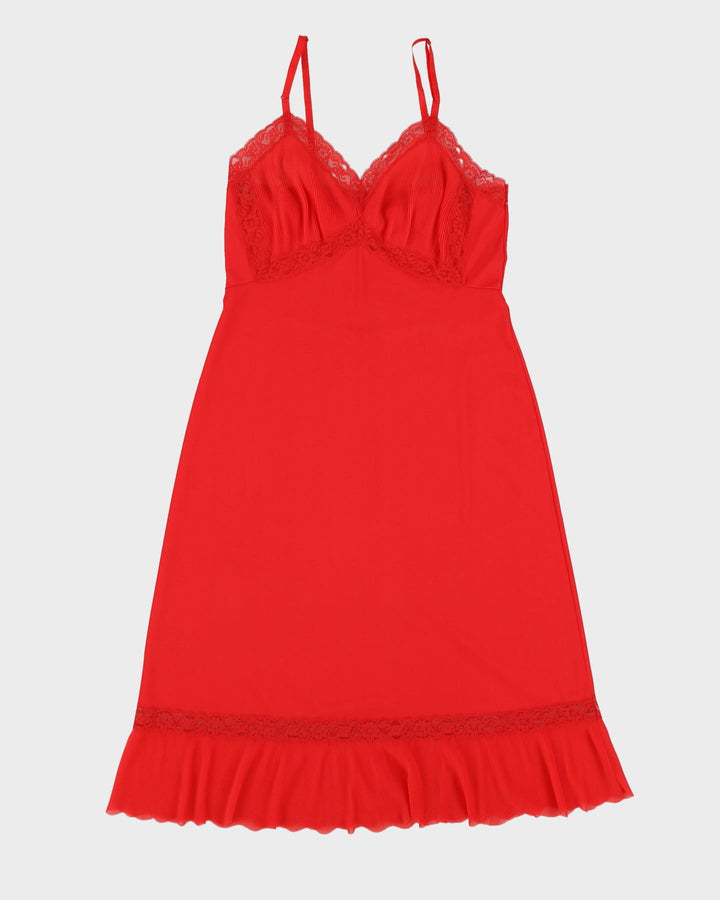 Vintage 1990s Red Slip Dress - M