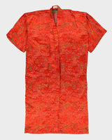 Red Brocade Dressing Gown - L
