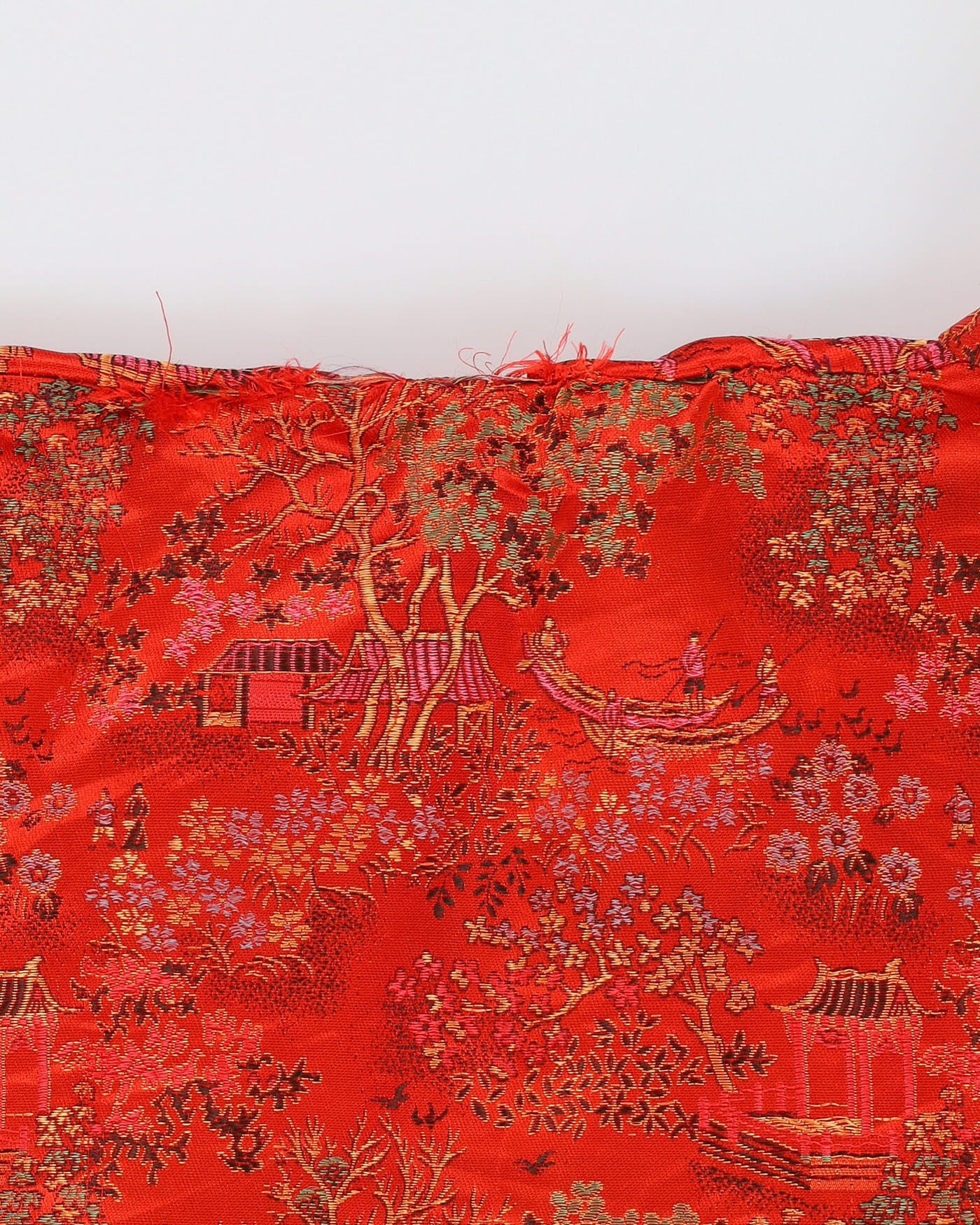 Red Brocade Dressing Gown - L