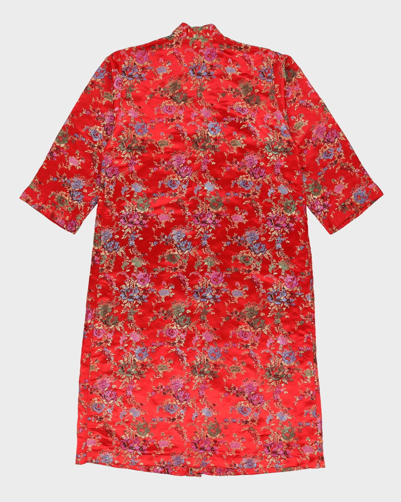 Red Brocade Dressing Gown - L
