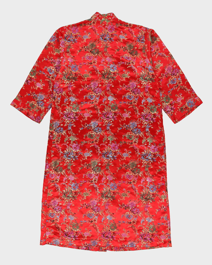 Red Brocade Dressing Gown - L