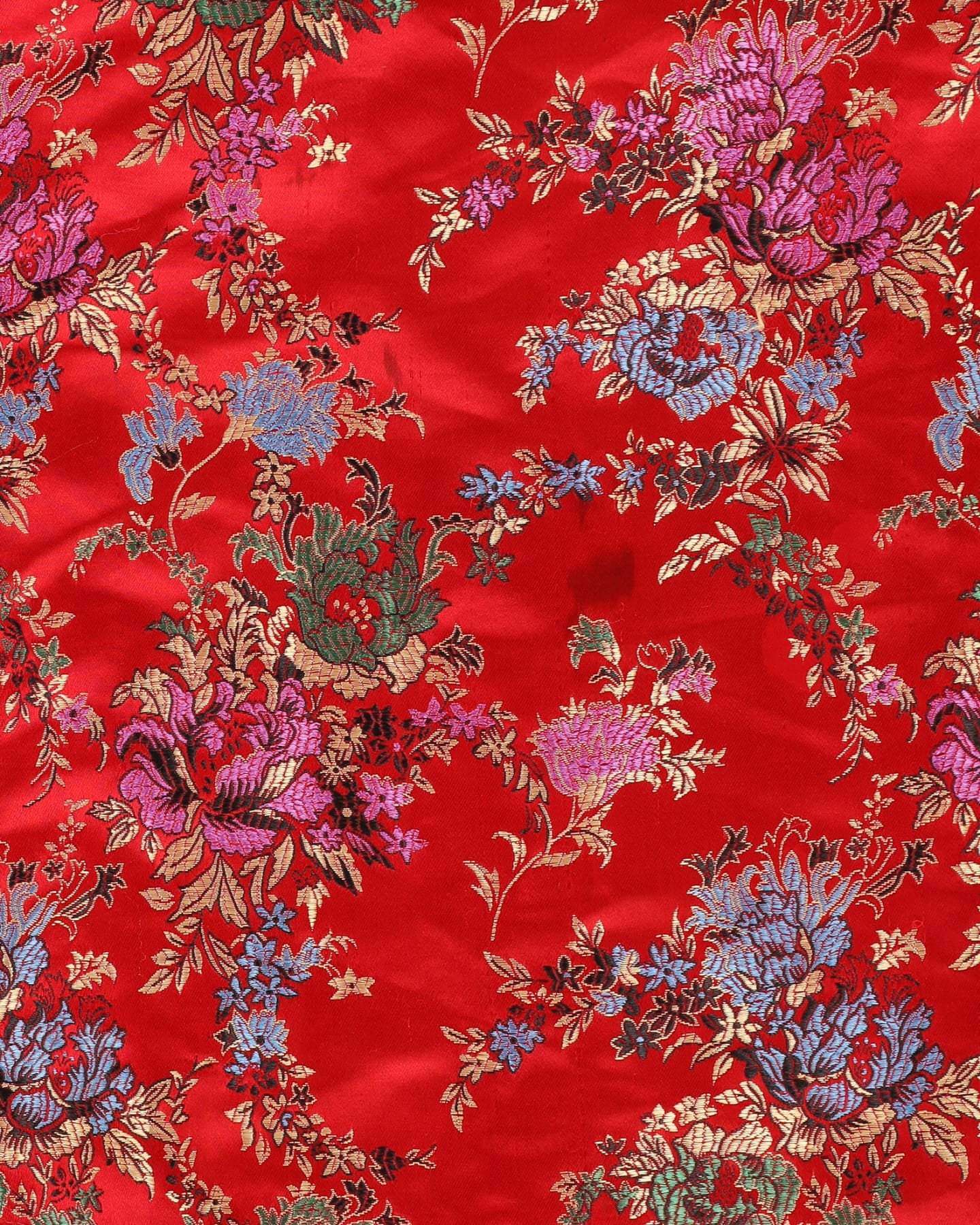Red Brocade Dressing Gown - L
