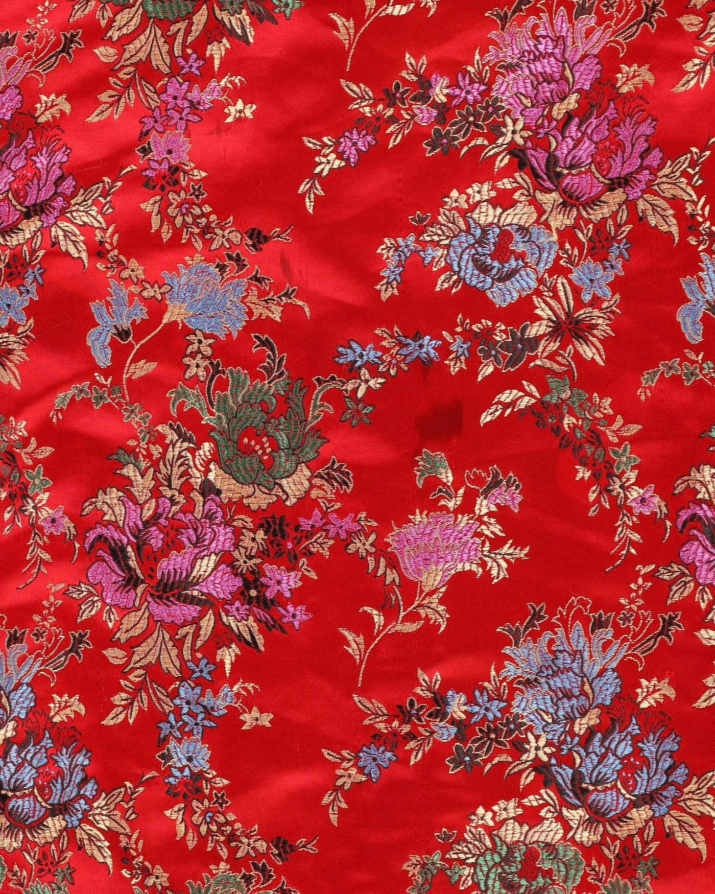 Red Brocade Dressing Gown - L