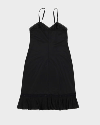 Vintage 1980s Black Slip Dress - S