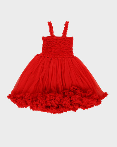 Vintage 1990s Red Petticoat Slip Dress - XS / S