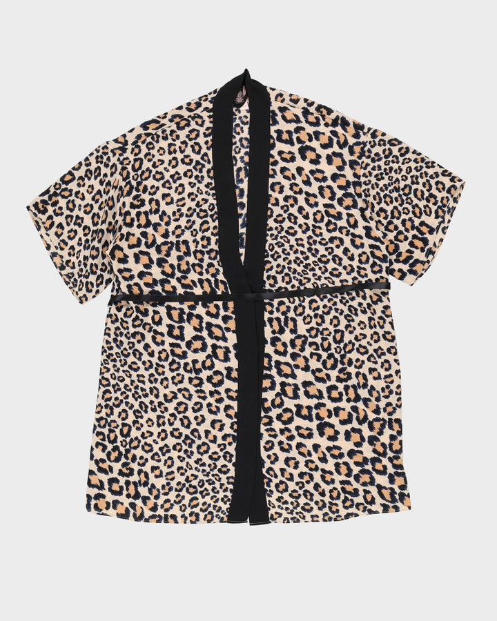 Victoria's Secret Pink Leopard Print Dressing Gown - L