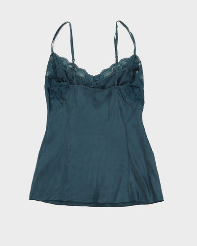 Dark Green Silk Camisole Top - XS / S