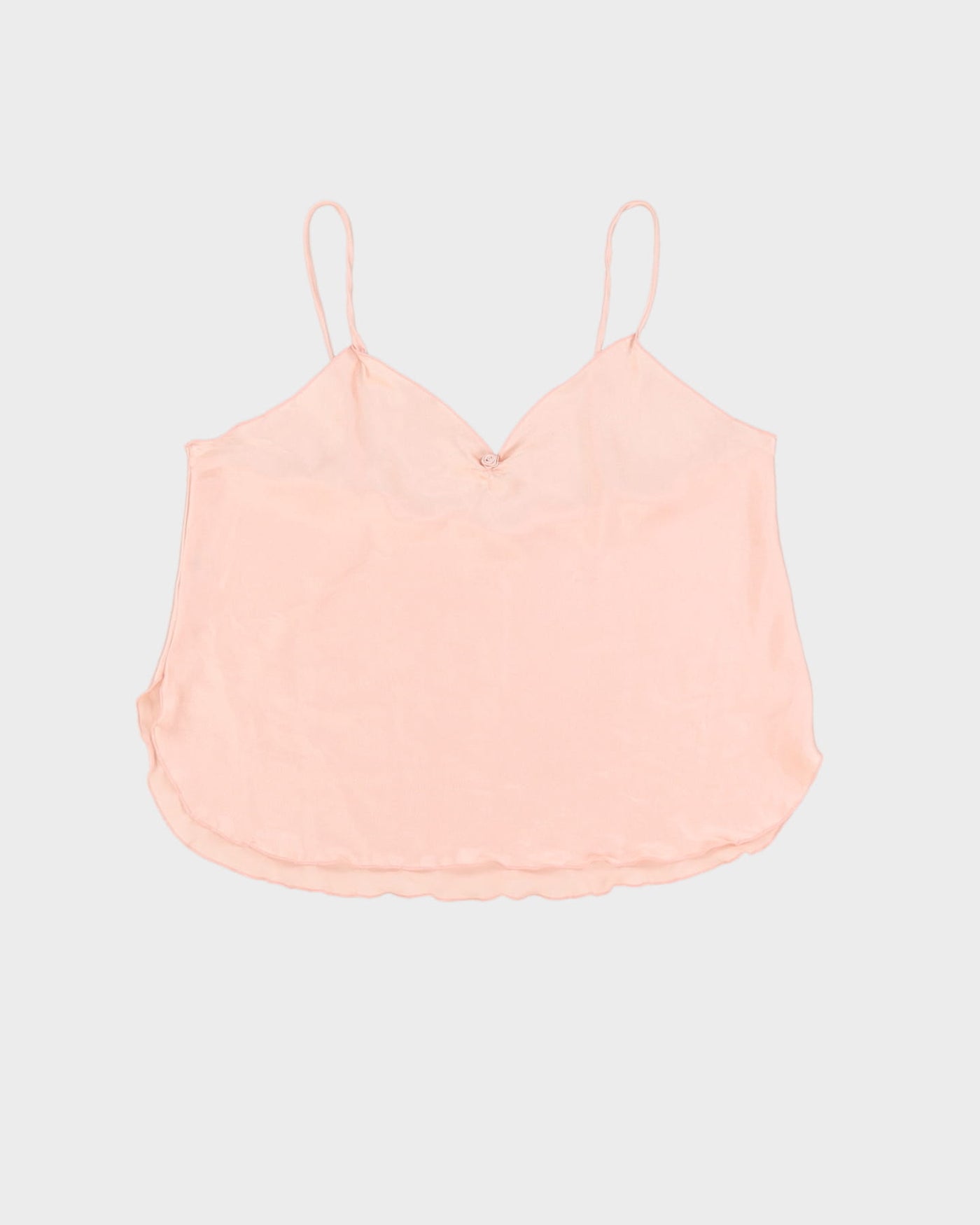 1990s Pink Rose Detailed Camisole - M