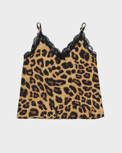 Leopard Print Patterned Cami Top - XS