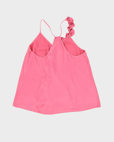 Seven For All Mankind Pink Silk-Blend Cami Top - S