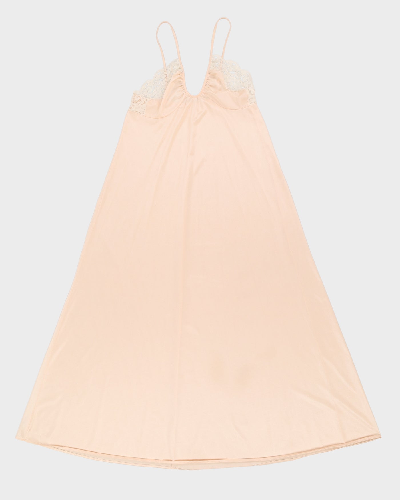 Vintage 1980s Pink Slip Dress - S