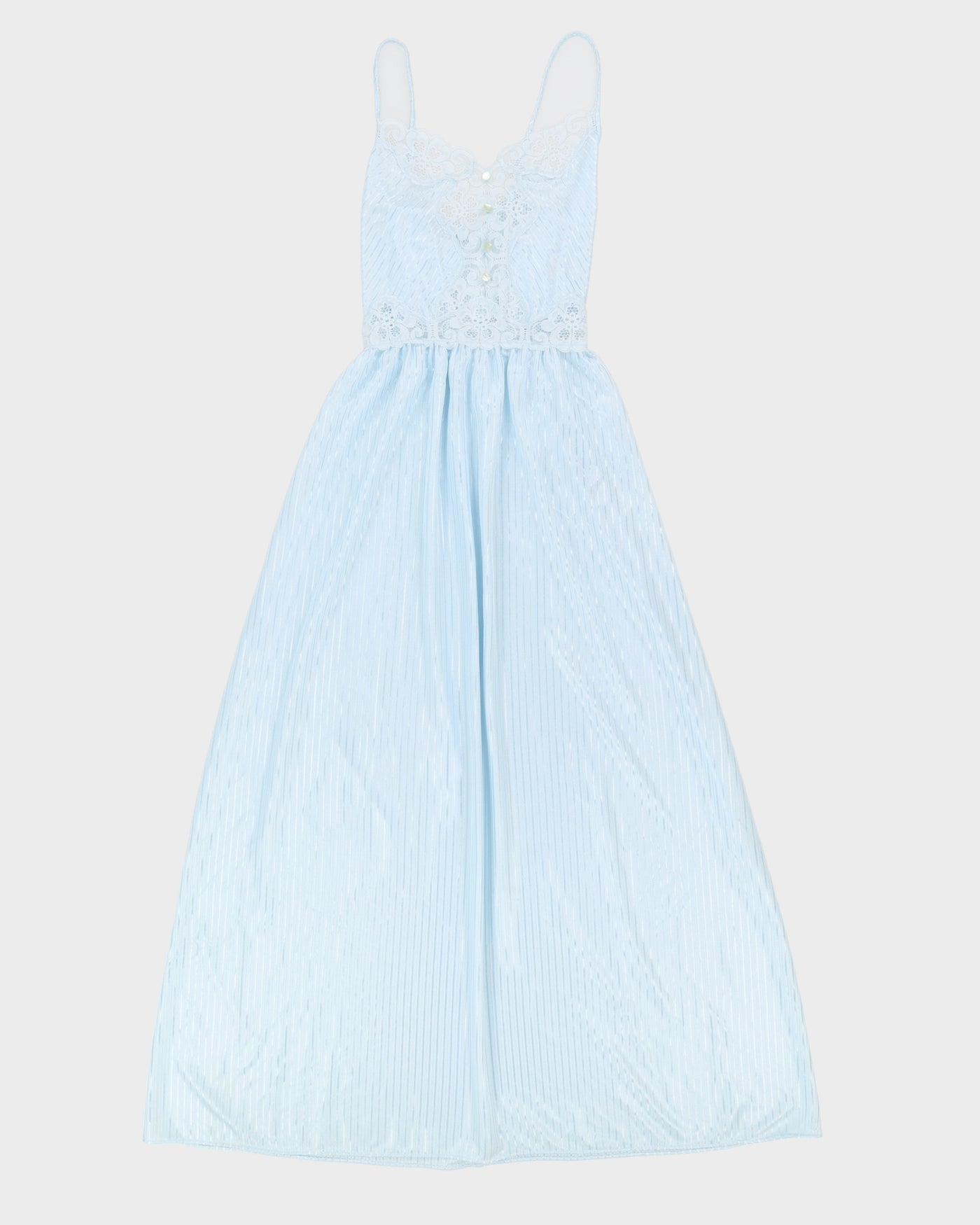 Vintage 1980s Blue Slip Dress - S