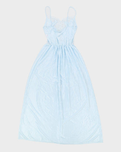 Vintage 1980s Blue Slip Dress - S