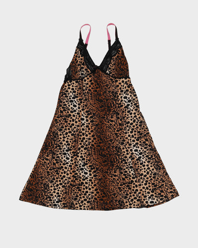Betsey Johnson Leopard Print Slip Dress - S