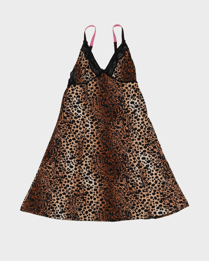 Betsey Johnson Leopard Print Slip Dress - S