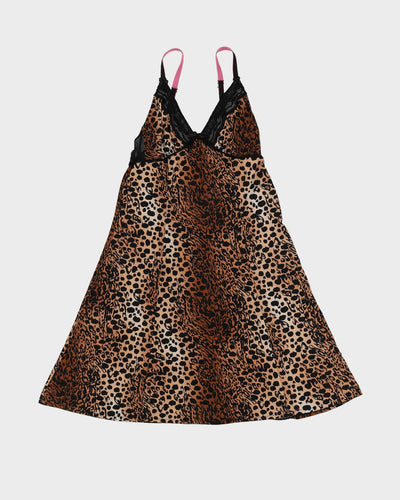 Betsey Johnson Leopard Print Slip Dress - S
