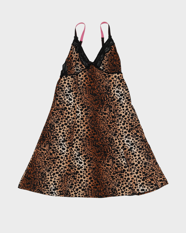 Betsey Johnson Leopard Print Slip Dress - S