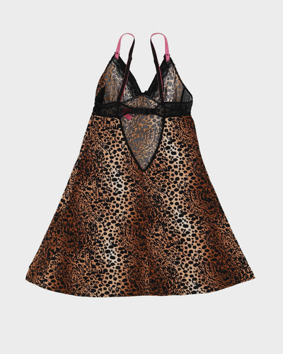 Betsey Johnson Leopard Print Slip Dress - S