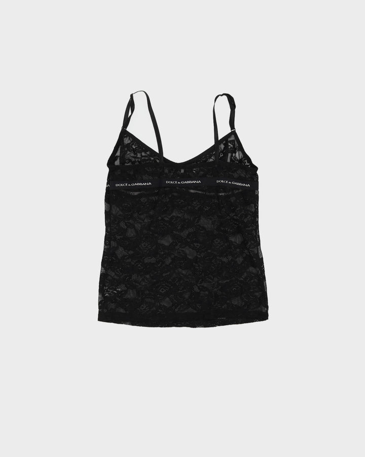 Dolce & Gabbana Black Lace Camisole - S