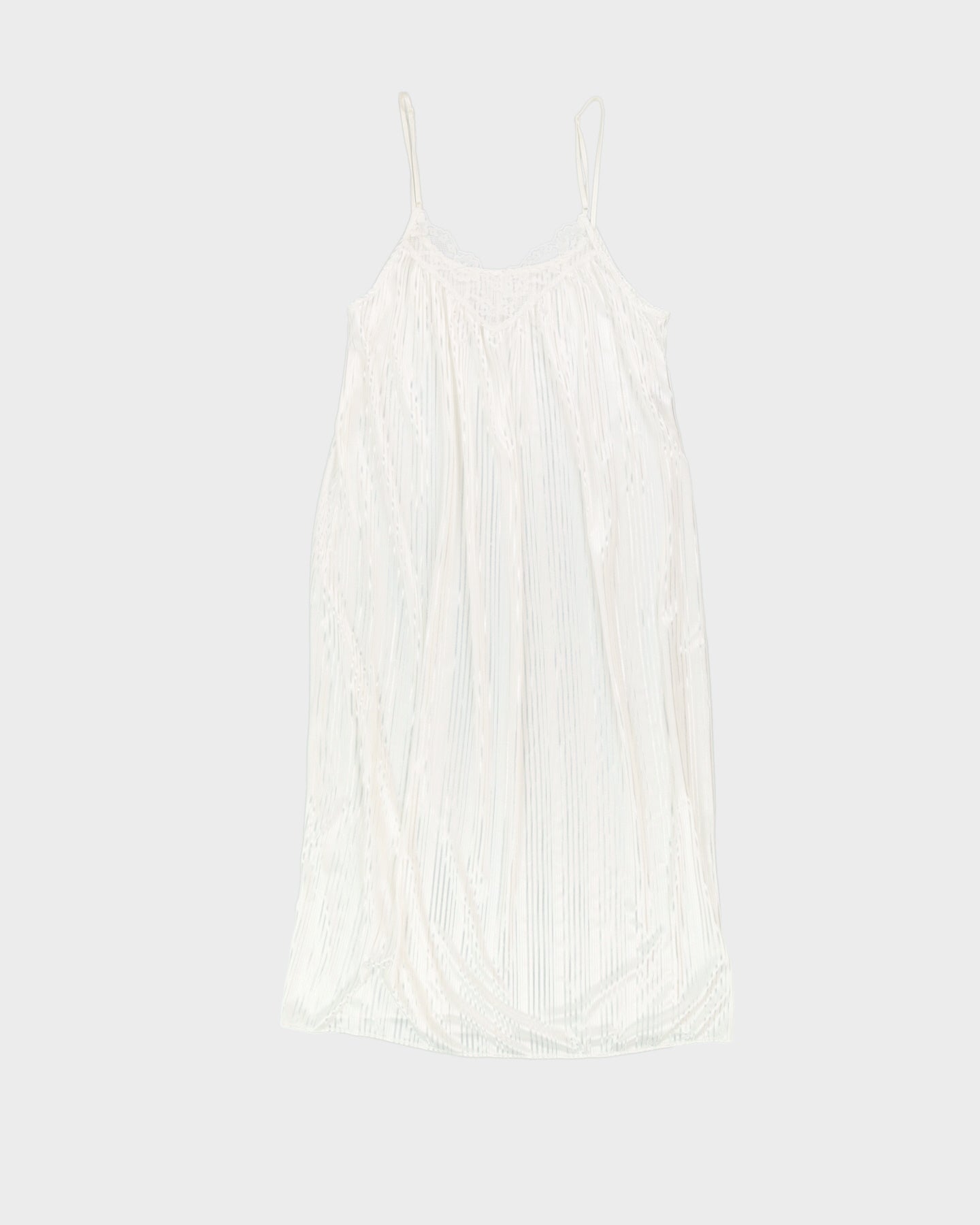 Vintage 1990s White Slip Dress - L