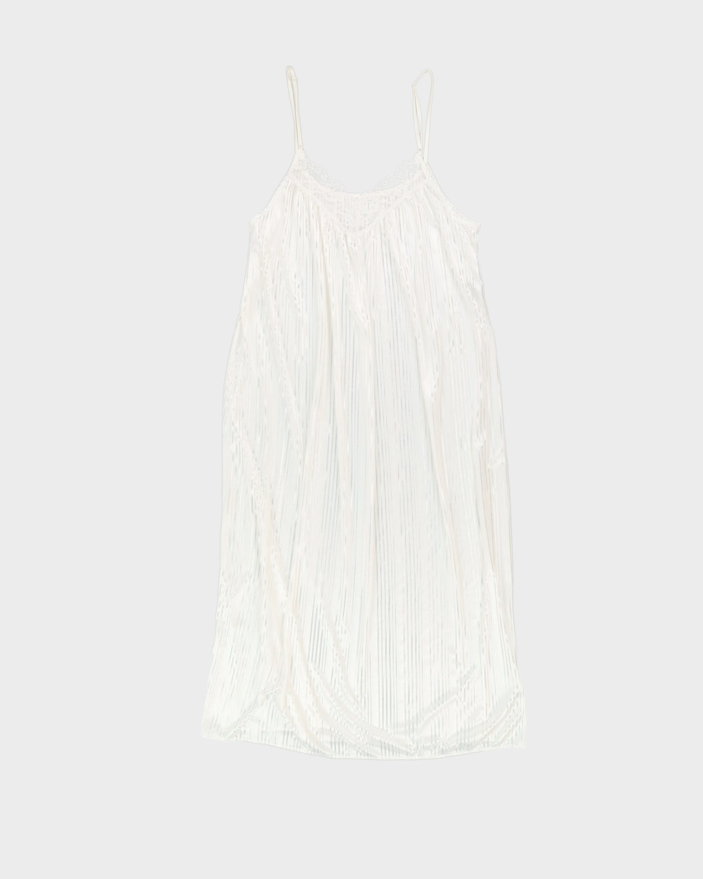 Vintage 1990s White Slip Dress - L