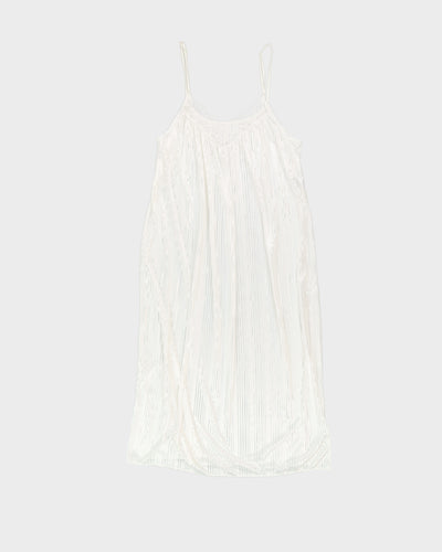 Vintage 1990s White Slip Dress - L