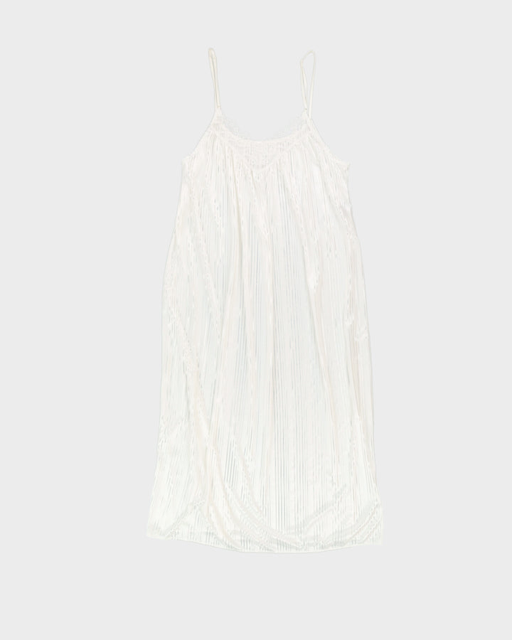 Vintage 1990s White Slip Dress - L
