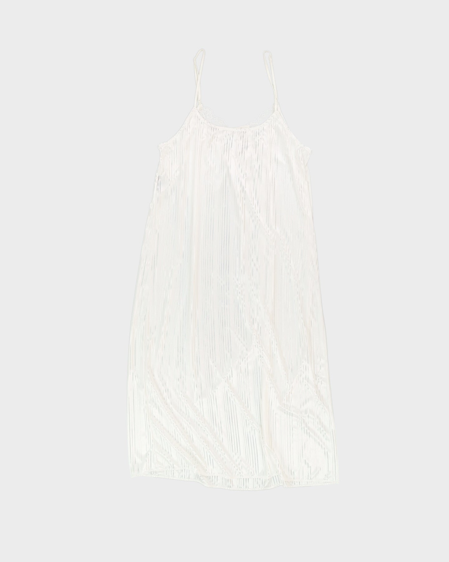 Vintage 1990s White Slip Dress - L