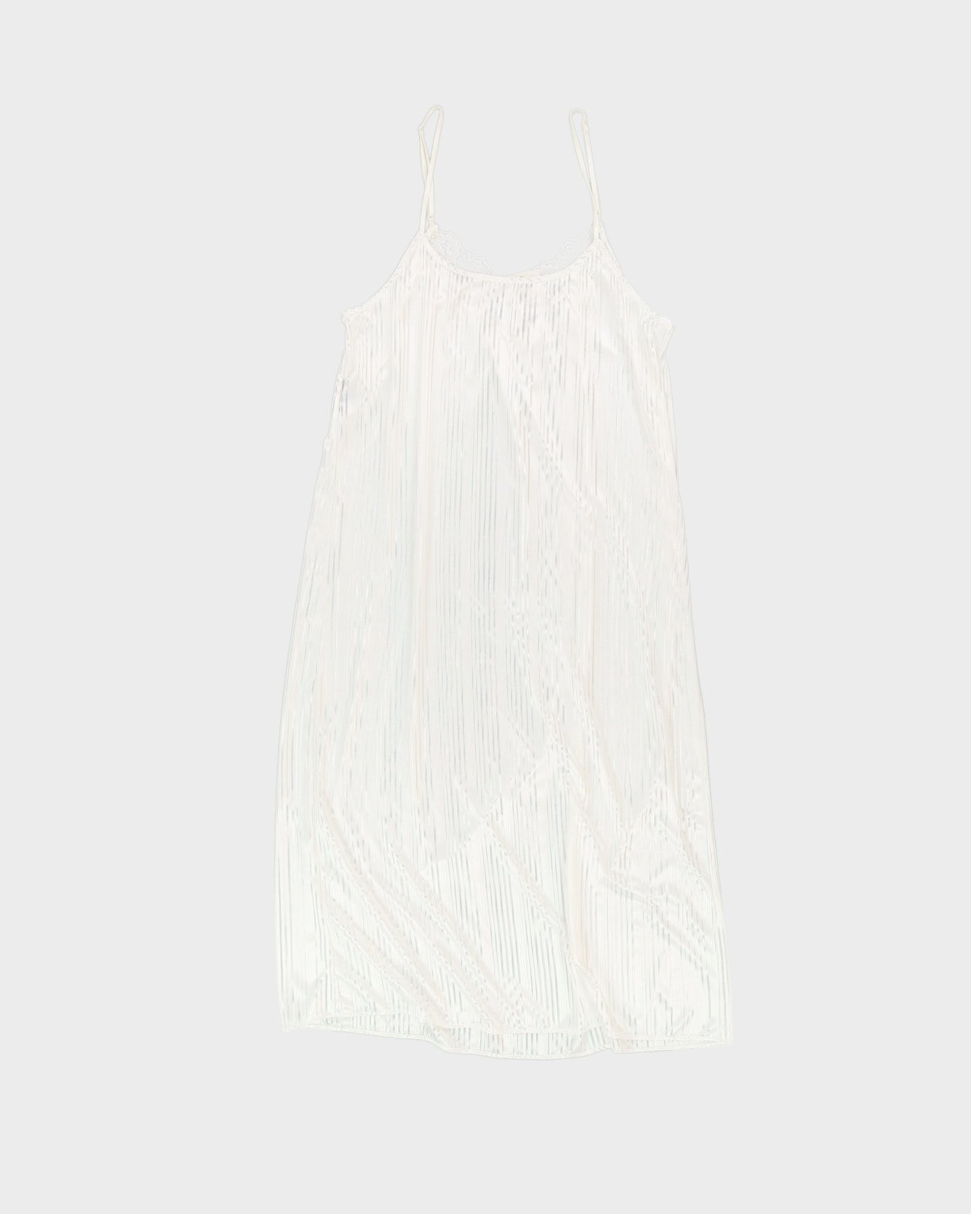 Vintage 1990s White Slip Dress - L