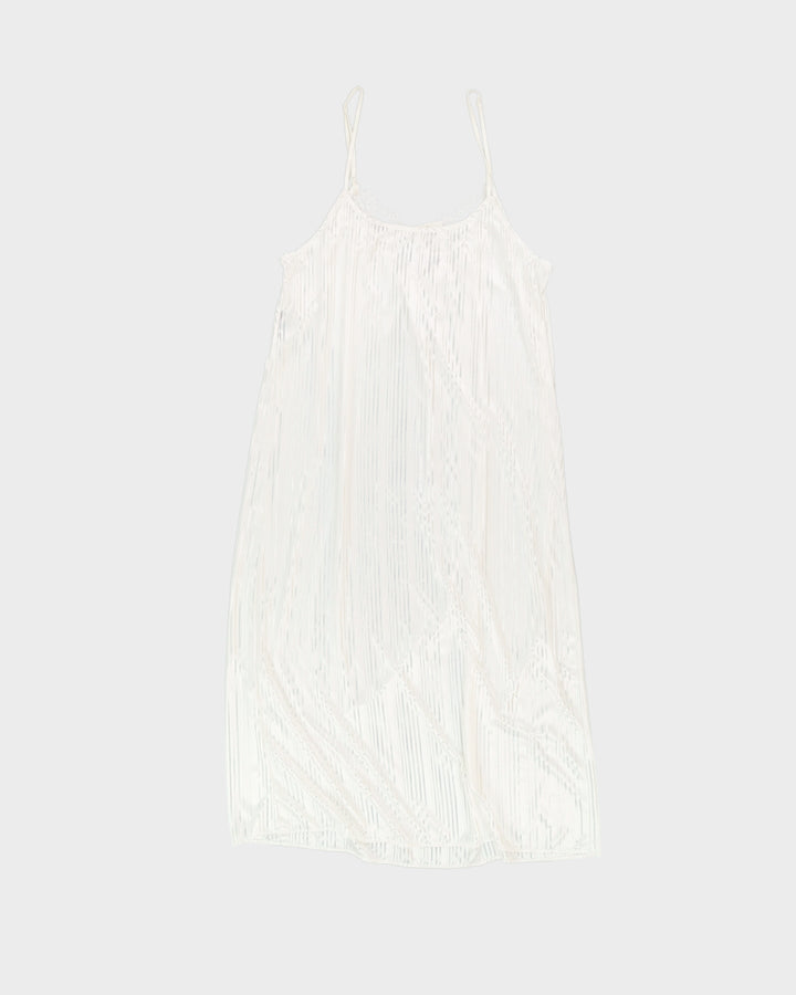 Vintage 1990s White Slip Dress - L