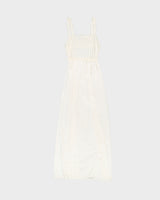 Vintage 1970s White Slip Dress - S