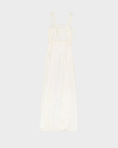 Vintage 1970s White Slip Dress - S