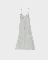 Silver Grey Rayon Slip Dress - S